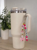 Handmade Beaded Tumbler Charm: Personalized Cup Handle Accessory – Mama Smile Design