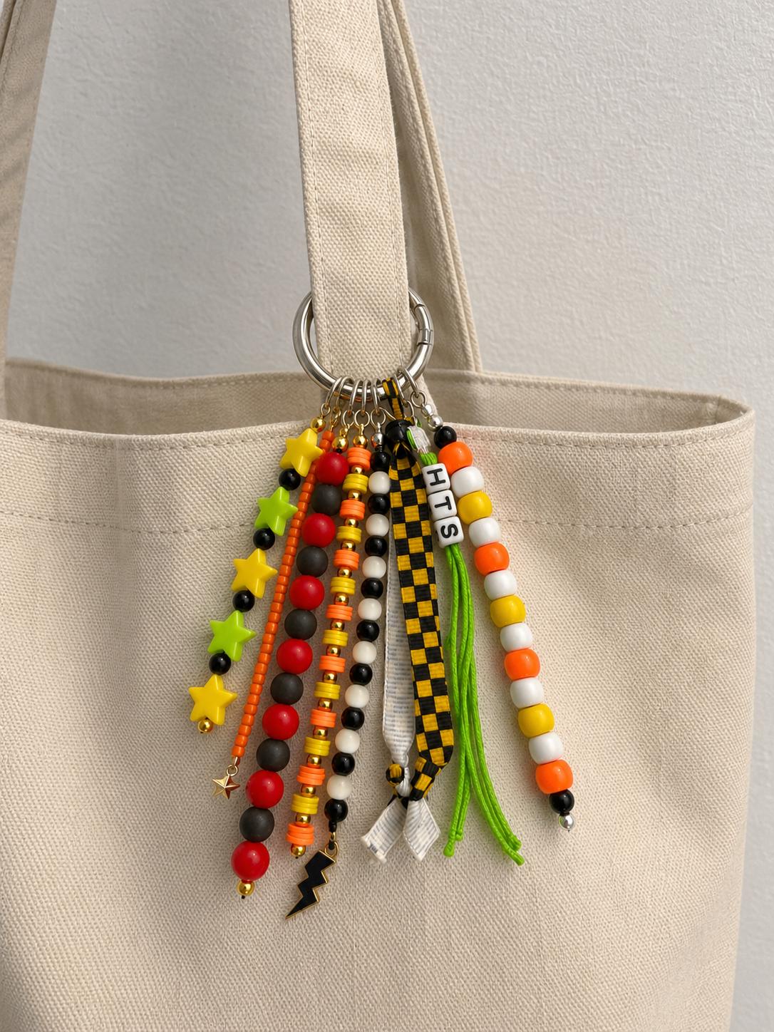 Colorful Star Beaded Bag Charm | Aesthetic Purse Charm | Backpack Accessory | Handmade Keychain