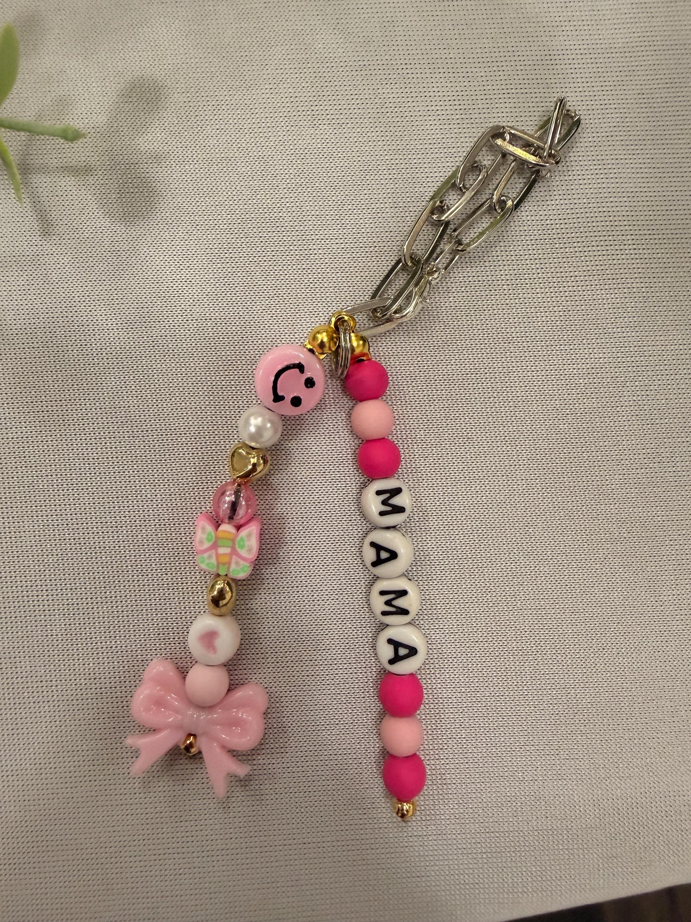 Handmade Beaded Tumbler Charm: Personalized Cup Handle Accessory – Mama Smile Design