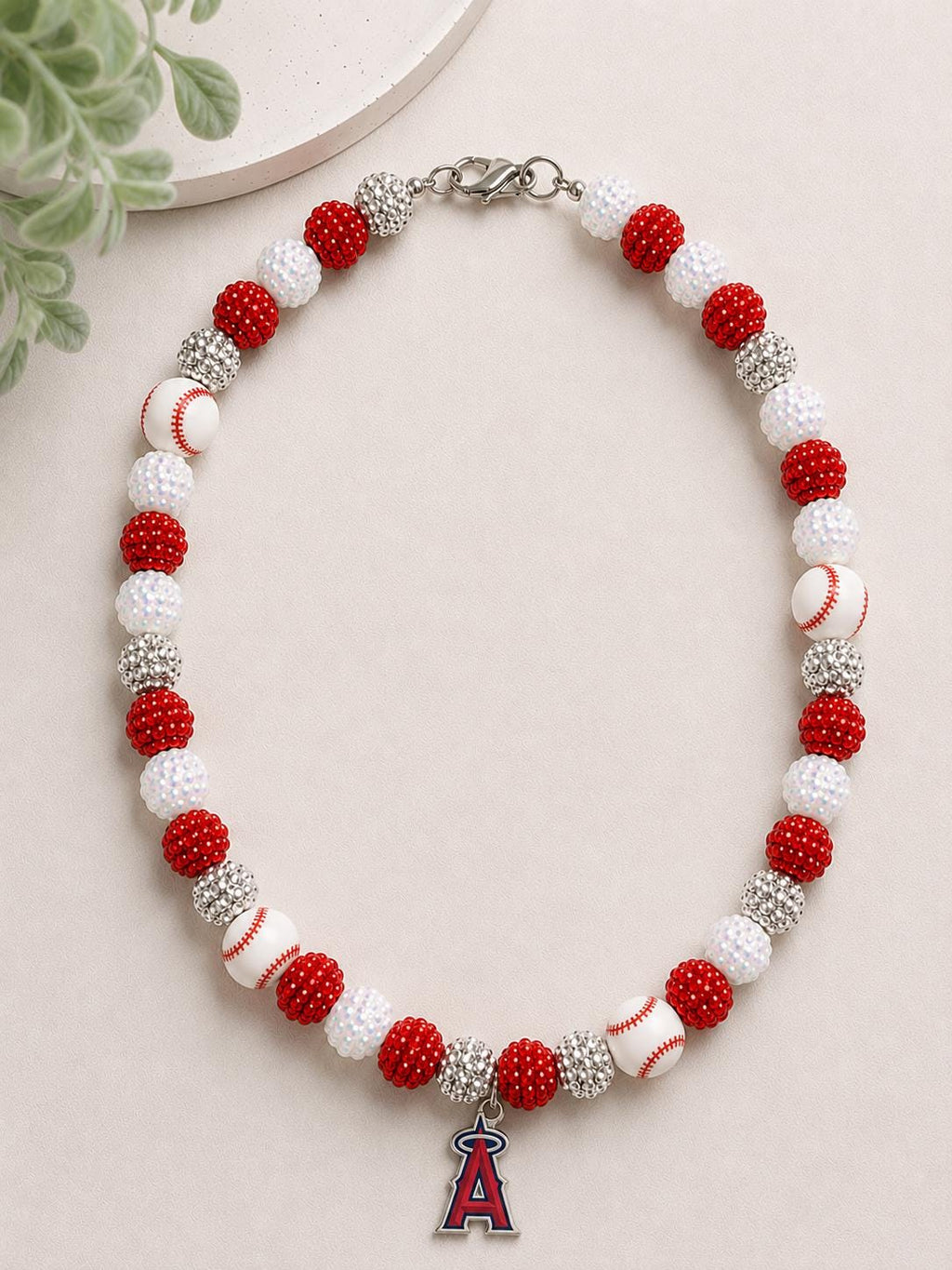 Baseball Team Beaded Necklace | Handmade Baseball Jewelry | Team Colors | Gift for Baseball Fans