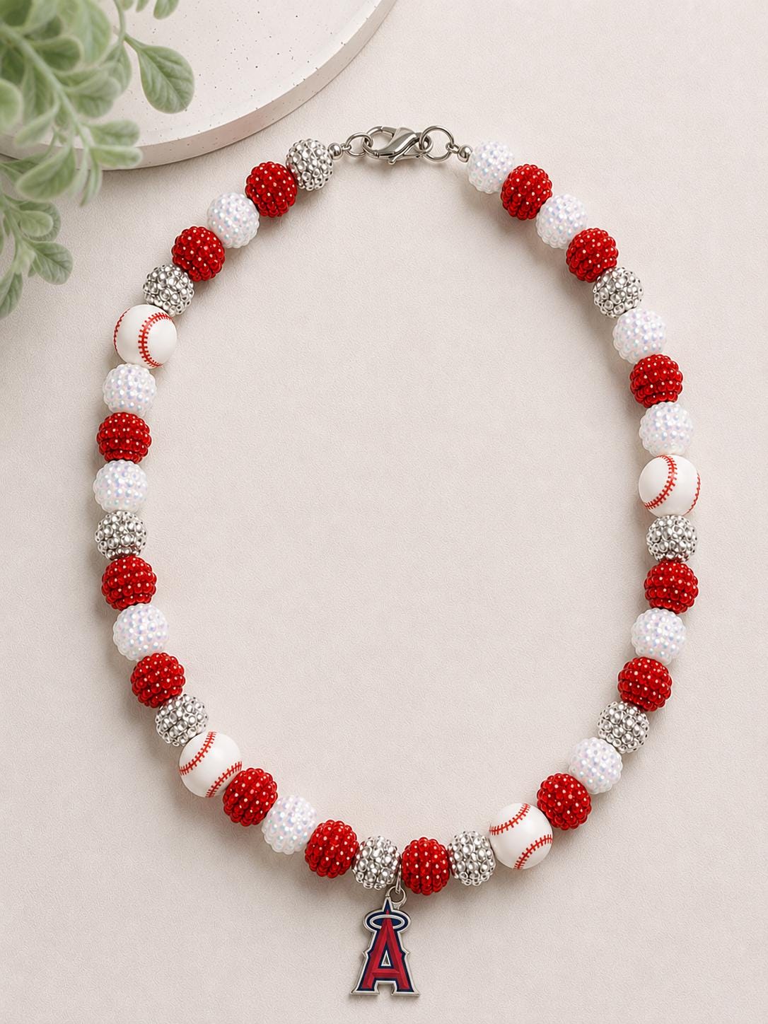 Baseball Team Beaded Necklace | Handmade Baseball Jewelry | Team Colors | Gift for Baseball Fans