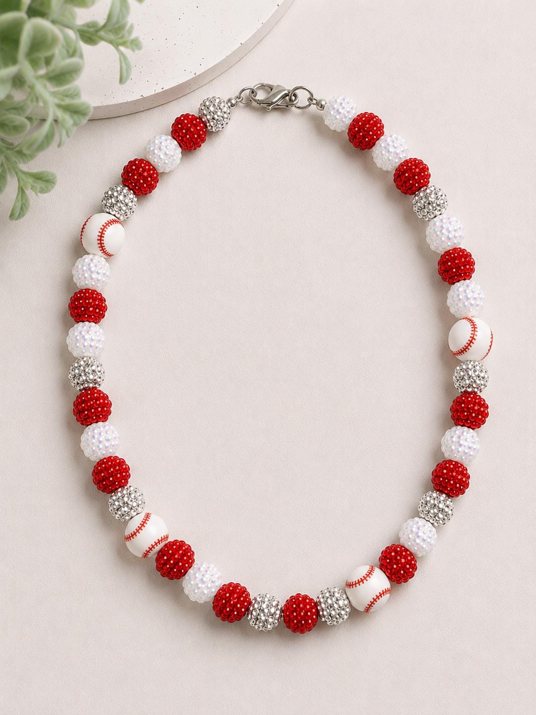 Baseball Team Beaded Necklace | Handmade Baseball Jewelry | Team Colors | Gift for Baseball Fans