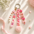Pink Beaded Bag Charm | Personalized Purse Charm | Cute Backpack Accessory | Custom Keychain | Tote Bag Charm | Gift for Her