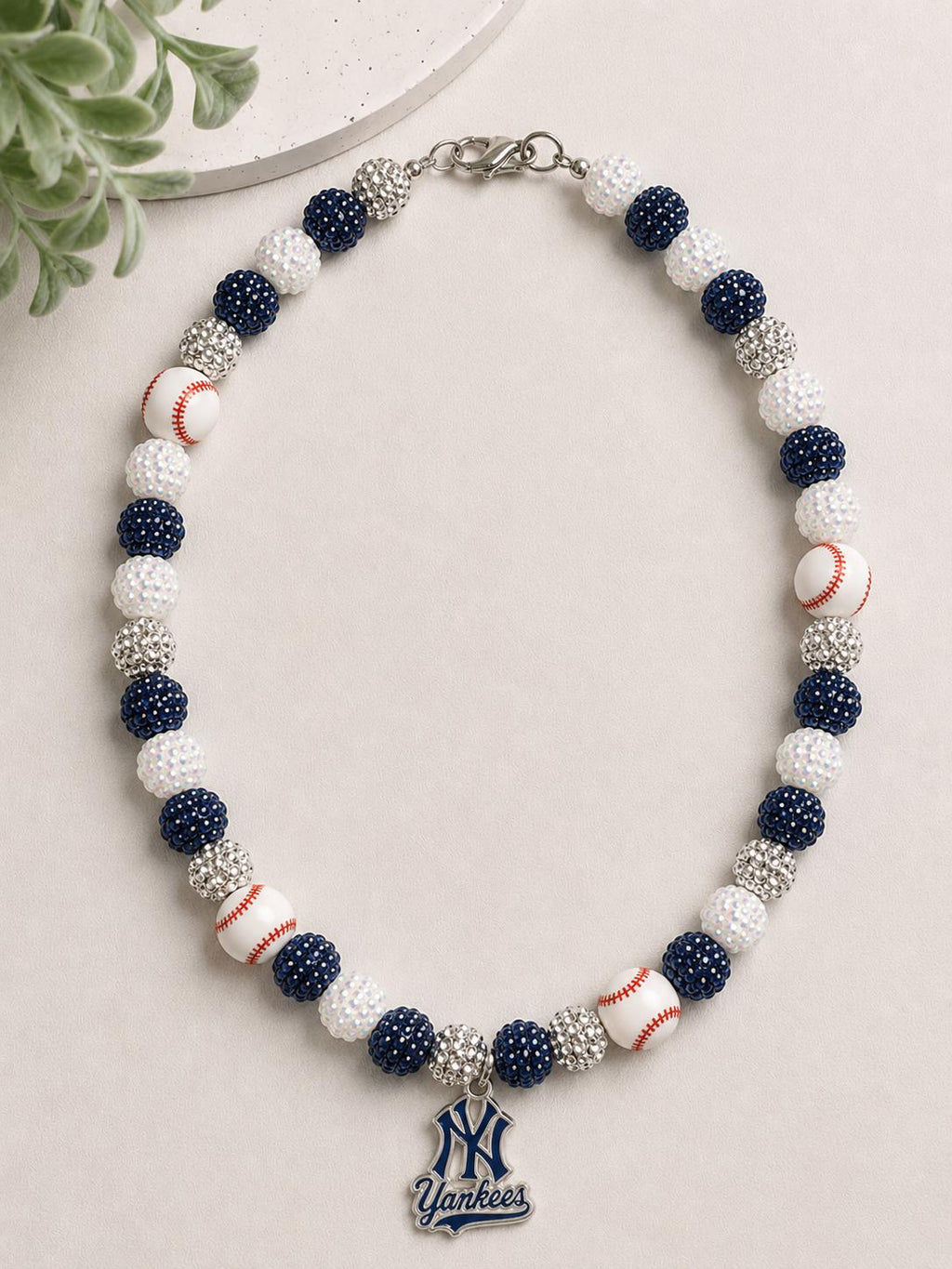 Baseball Team Beaded Necklace | Handmade Baseball Jewelry | Team Colors | Gift for Baseball Fans