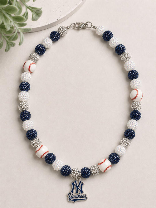 Baseball Team Beaded Necklace | Handmade Baseball Jewelry | Team Colors | Gift for Baseball Fans